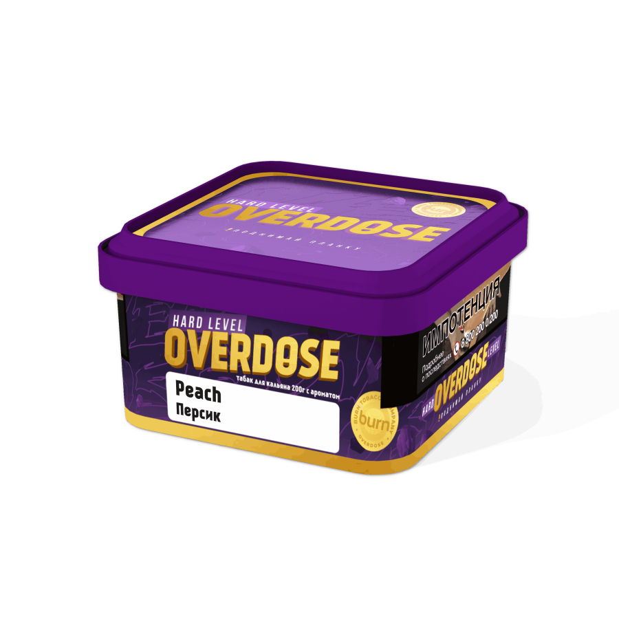 картинка Табак Overdose - Персик (Peach) 200 гр. от магазина BigSmoke