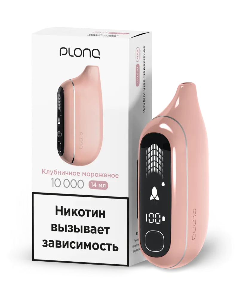 картинка PLONQ Max Pro 10000 - Клубничное Мороженое от магазина BigSmoke