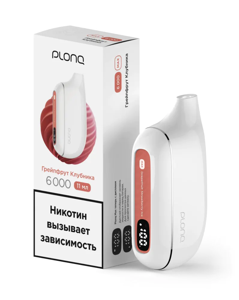 картинка Plonq MAX 6000 - Грейпфрут Клубника от магазина BigSmoke
