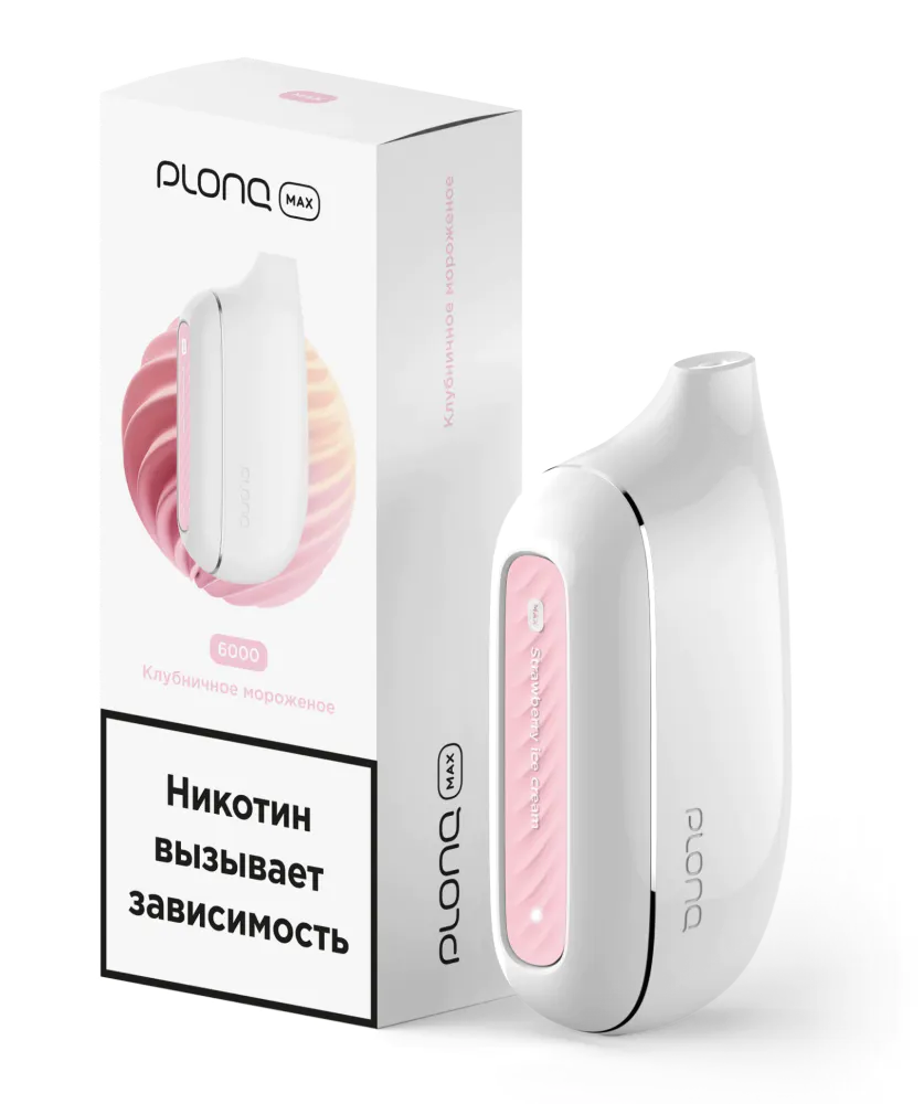 картинка Plonq MAX 6000 - Клубничное Мороженное от магазина BigSmoke