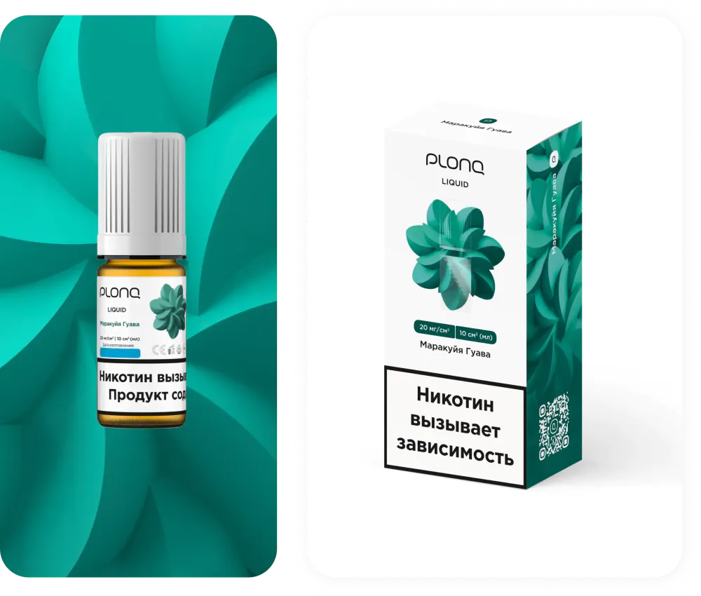 картинка PLONQ 10 мл. - Маракуйя Гуава от магазина BigSmoke