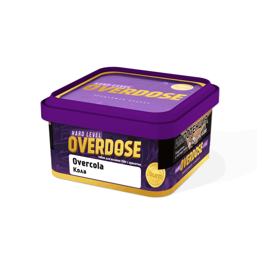 картинка Табак Overdose - Настоящая кола (Overcola) 200 гр. от магазина BigSmoke