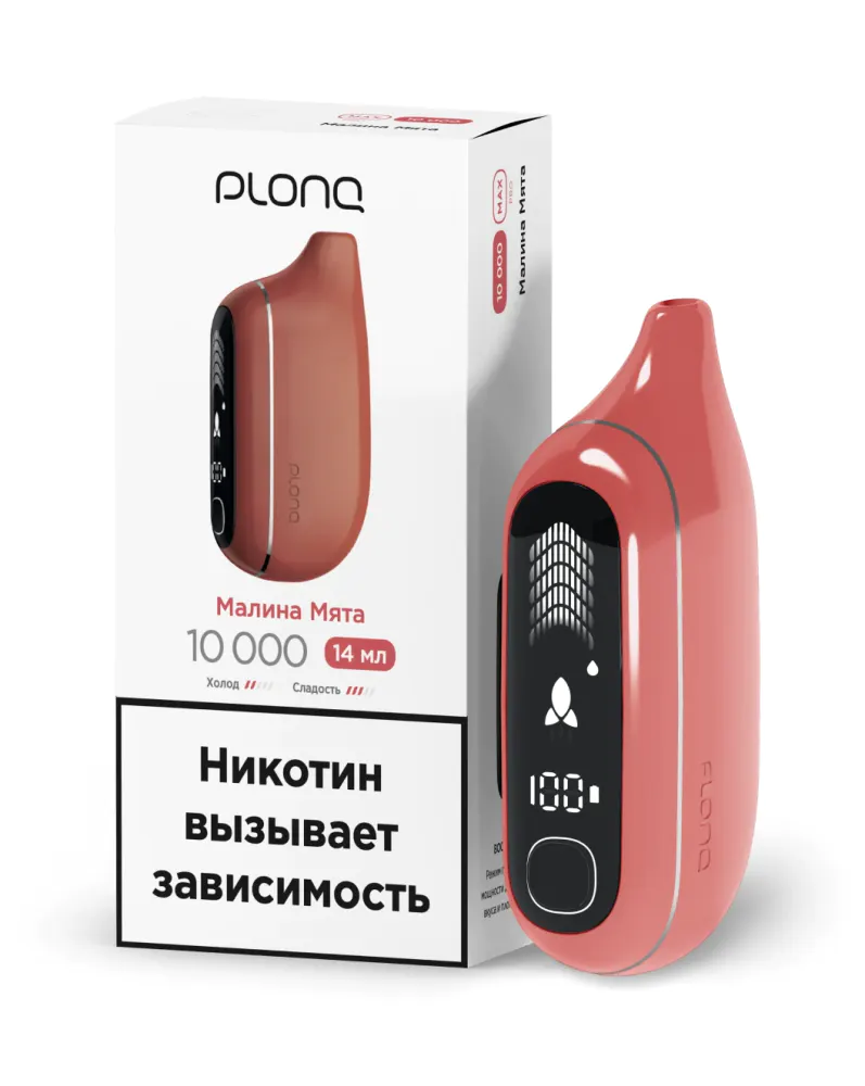картинка PLONQ Max Pro 10000 - Малина Мята от магазина BigSmoke