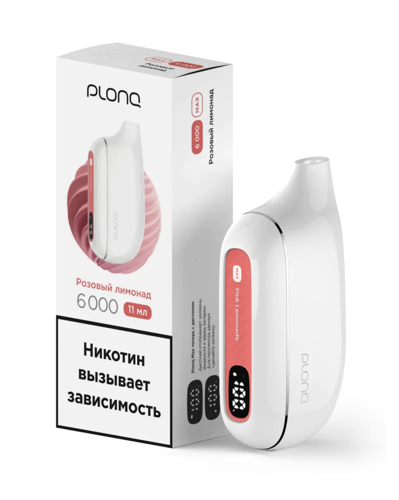 картинка Plonq MAX 6000 - Розовый Лимонад от магазина BigSmoke