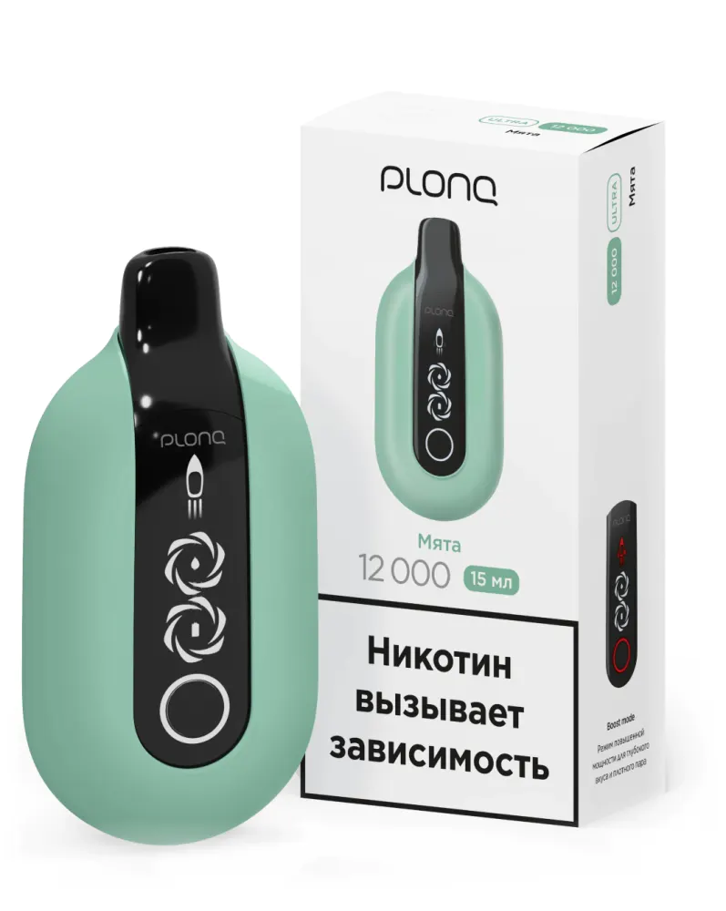 картинка PLONQ Ultra 12000 - Мята от магазина BigSmoke